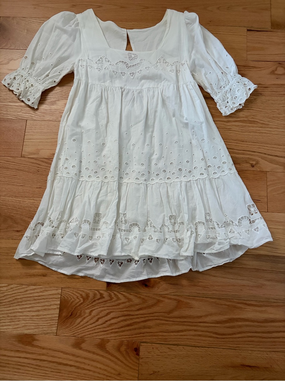 Audrina Eyelet Mini Dress